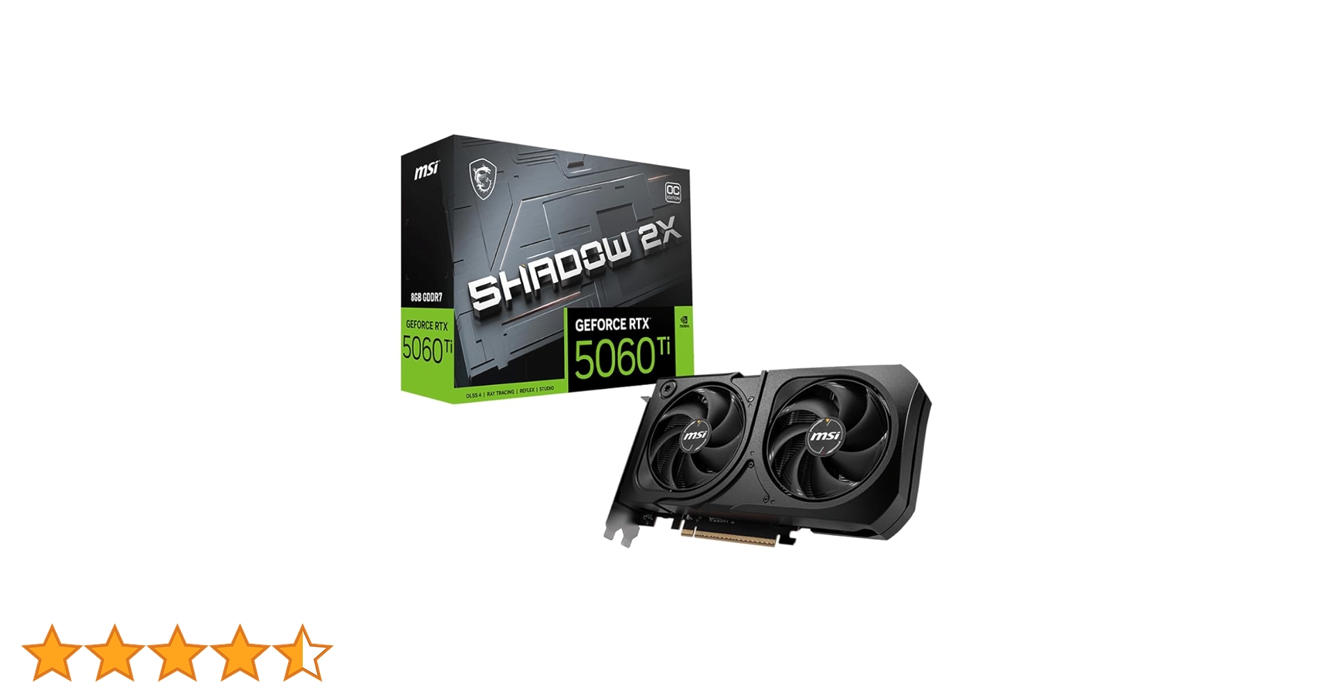 Amazon | MSI GeForce RTX 5060 Ti 8G SHADOW 2X OC PLUS